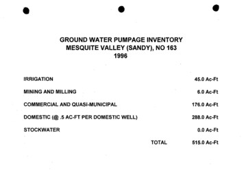 Ground Water Pumpage Inventory Mesquite Valley (Sandy), No 163 1996