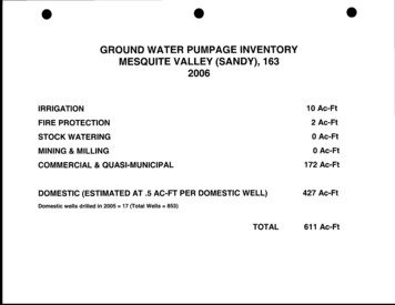 Ground Water Pumpage Inventory Mesquite Valley (Sandy), 163 2006