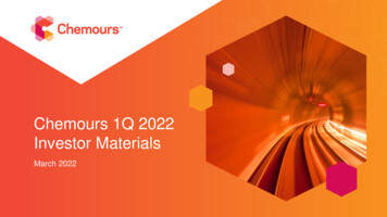 Chemours 1Q 2022 Investor Materials - S21.q4cdn 