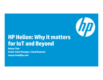 HP Helion: Why It Matters For IoT And Beyond - LSCM