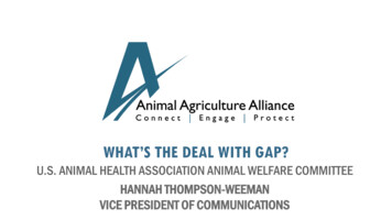 What's The Deal With Gap? - United States Animal Health Association