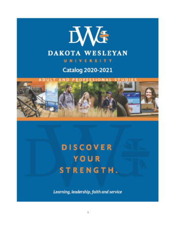 Adult And Professional Studies - Dakota Wesleyan University