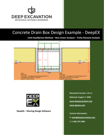 Concrete Drain Box Design Example - DeepEX