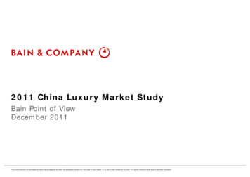 2011 China Luxury Market Study - Bain & Company