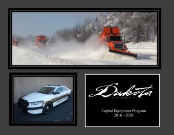 Capital Equipment Program 2016 - 2020 - Dakota County, Minnesota
