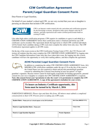CIW Certification Agreement