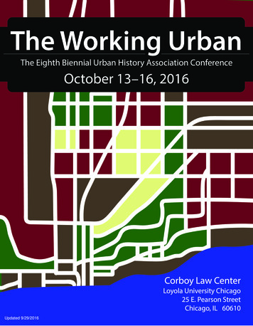 The Eighth Biennial Urban History Association Conference October 13-16 .
