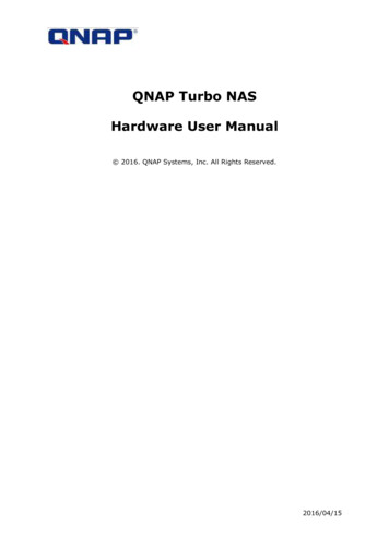 QNAP Turbo NAS Hardware Manual - Center
