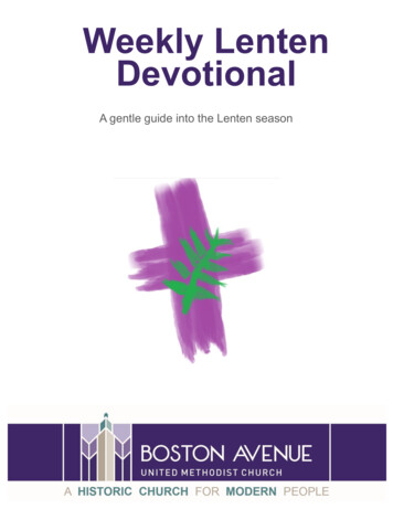 Weekly Lenten Devotional