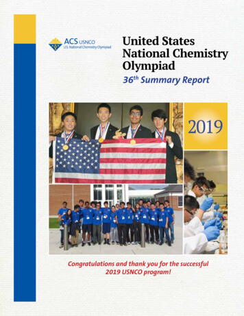 2019 USNCO Summary Report - American Chemical Society