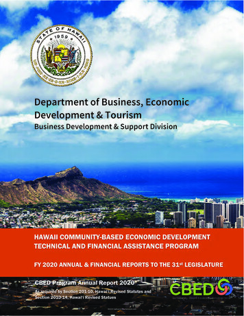 Department Of Business, Economic Development & Tourism