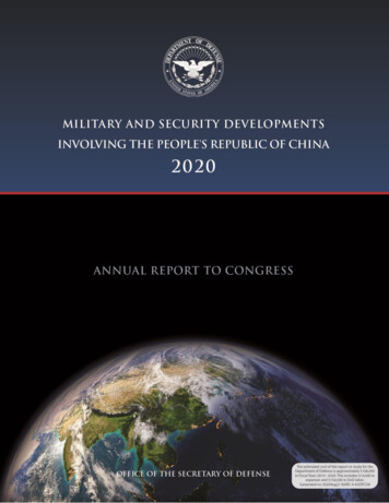 2020 China Military Power Report