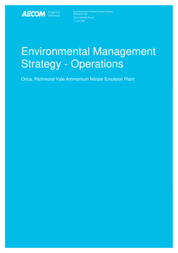 Environmental Management Strategy - Operations - Orica