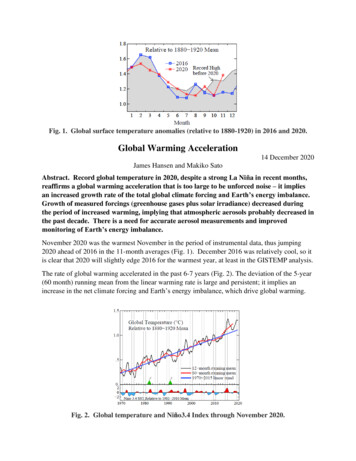 Global Warming Acceleration - Columbia University