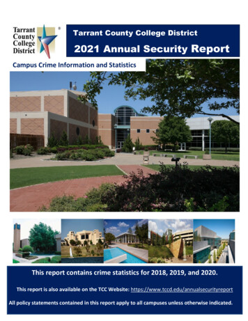 2021 Annual Security Report - Tarrant County College