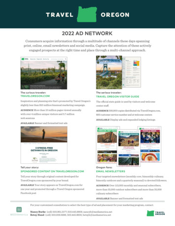 2022 AD NETWORK - Travel Oregon