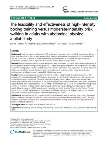 RESEARCH ARTICLE Open Access The Feasibility And .