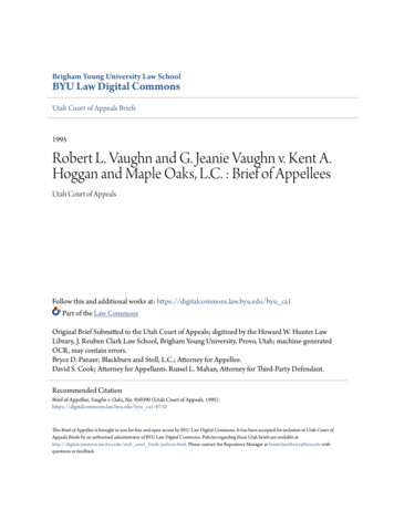 Robert L. Vaughn And G. Jeanie Vaughn V. Kent A. Hoggan .