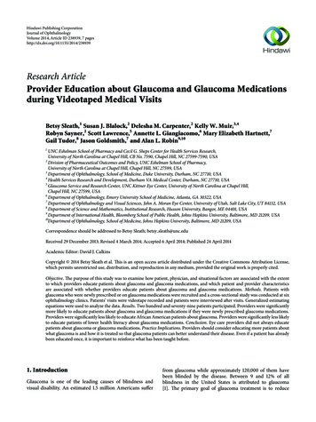 Research Article Provider Education About Glaucoma And . - Hindawi