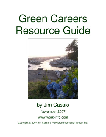 Green Careers Resource Guide - Colorado College