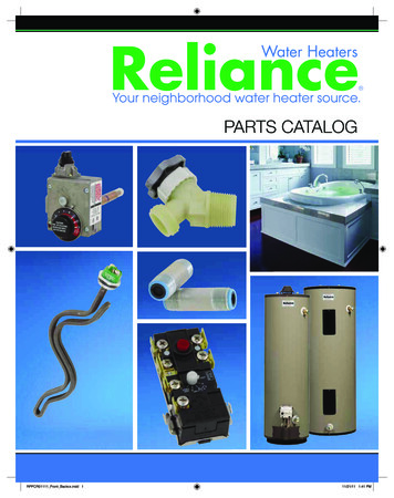 Reliance Parts Catalog RPPCR00111 - Reliance Water Heaters