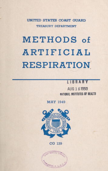 METHODS ARTIFICIAL RESPIRATION - National Institutes Of 