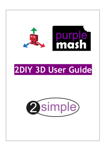 2DIY 3D User Guide - Purple Mash