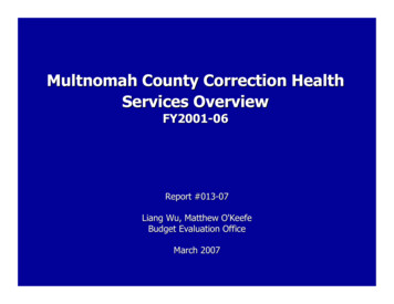Correction Health Services Review