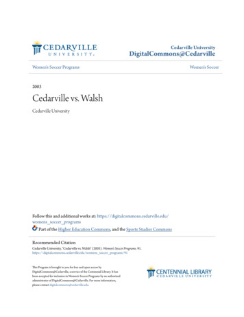 Cedarville Vs. Walsh
