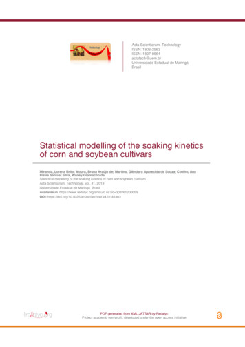 Statistical Modelling Of The Soaking Kinetics Of Corn And .