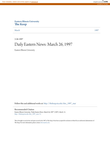 Daily Eastern News: March 26, 1997 - CORE