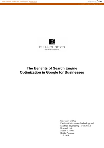 The Benefits Of Search Engine Optimization In Google For Businesses - CORE