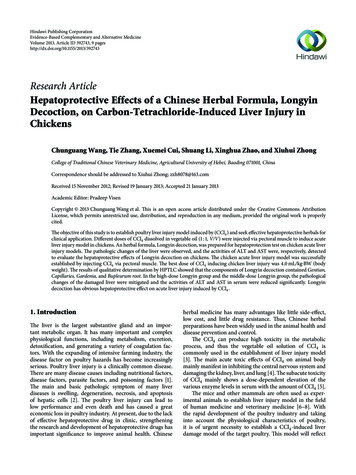 Research Article Hepatoprotective Effects Of A Chinese .