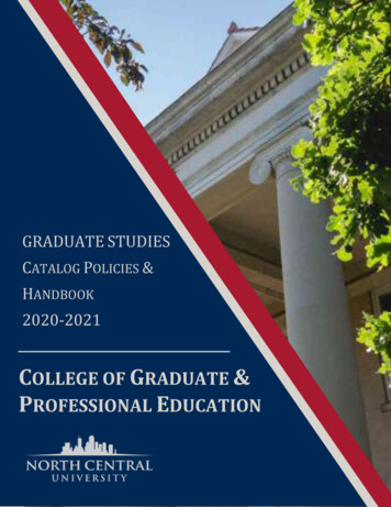 COLLEGE OF GRADUATE P EDUCATION - North Central University