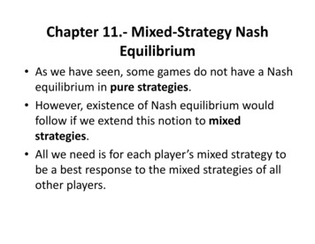 Chapter 11. Mixed Strategy Nash Equilibrium