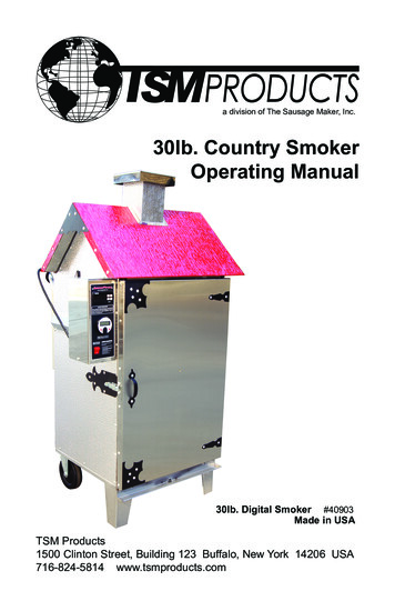 30lb. Country Smoker Operating Manual