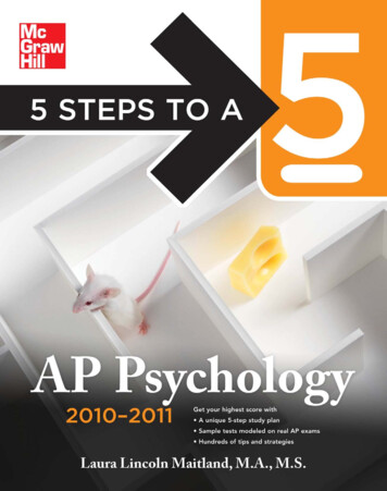 5 STEPS TO A - Mr. Musselman's AP Psychology Class - Home