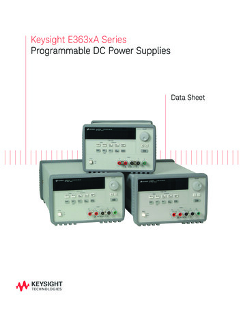 E363xA Series Programmable DC Power Supplies - Keysight
