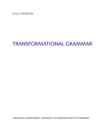 Transformational Grammar