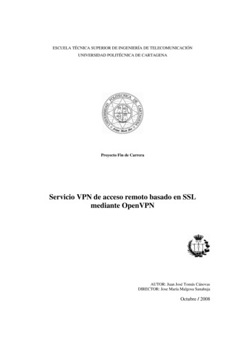 Servicio VPN De Acceso Remoto Basado En SSL Mediante OpenVPN