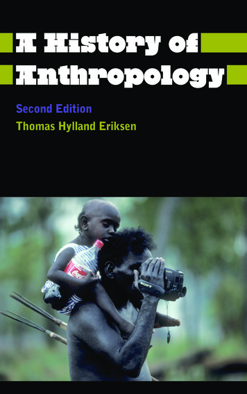 A History Of Anthropology - OAPEN