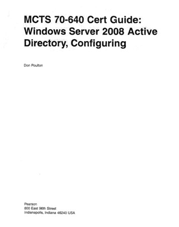MCTS 70-640 Cert Guide : Windows Server 2008 Active Directory . - GBV
