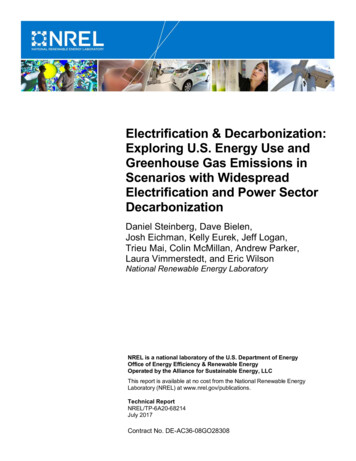 Electrification & Decarbonization: Exploring U.S. Energy Use And .