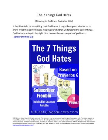 The 7 Things God Hates - FutureFlyingSaucers Object Lessons