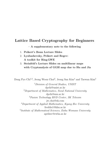 Lattice Based Cryptography For Beginners