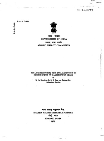 Government Of India Atomic Energy Commission