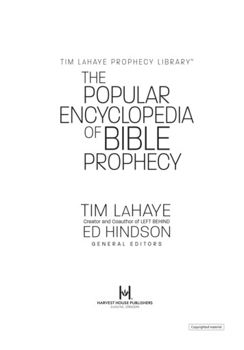 The Popular Encyclopedia Of Bible Prophecy - Harvest 