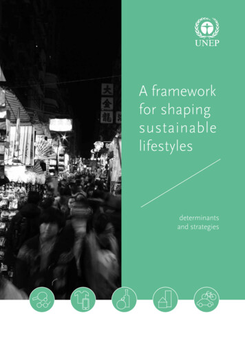 A Framework For Shaping Sustainable Lifestyles