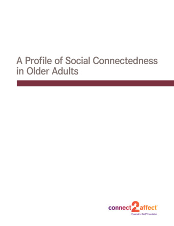 A Proﬁle Of Social Connectedness In Older Adults