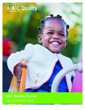 SECTION 3: ABC Quality Forms - SC Child Care